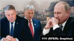 Коллаж: Богомаз, Песков, Путин