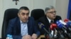 Armenia - Dashnaktsutyun leaders Armen Rustamian (L) and Hagop Der Khatchadurian hold a news conference in Yerevan, January 29, 2019.