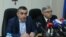 Armenia - Dashnaktsutyun leaders Armen Rustamian (L) and Hagop Der Khatchadurian hold a news conference in Yerevan, January 29, 2019.