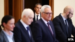 Правителството провежда заседание в сградата на Министерския съвет, 23 февруари 2026 г. На снимката: служебният премиер Андрей Гюров.