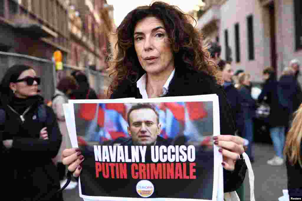 Roma, Italia - &bdquo;Navalnîi, ucis / Putin criminal&rdquo;&nbsp;