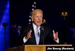 Joe Biden nakon proglasenja pobjednika na predsjedničkim izborima u SAD, 7. novembar