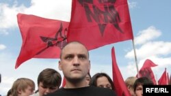 Sergei Udaltsov was arrested at the protest (file photo)