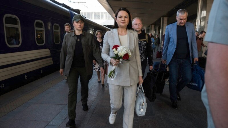 Amid Mounting Tensions Between Kyiv And Minsk, Belarus Opposition Leader Tsikhanouskaya Visits Ukraine