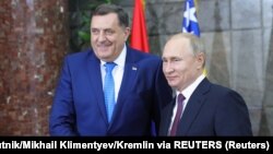 Milorad Dodik i Vladimir Putin u Beogradu, Srbija, 17. januara 2019.