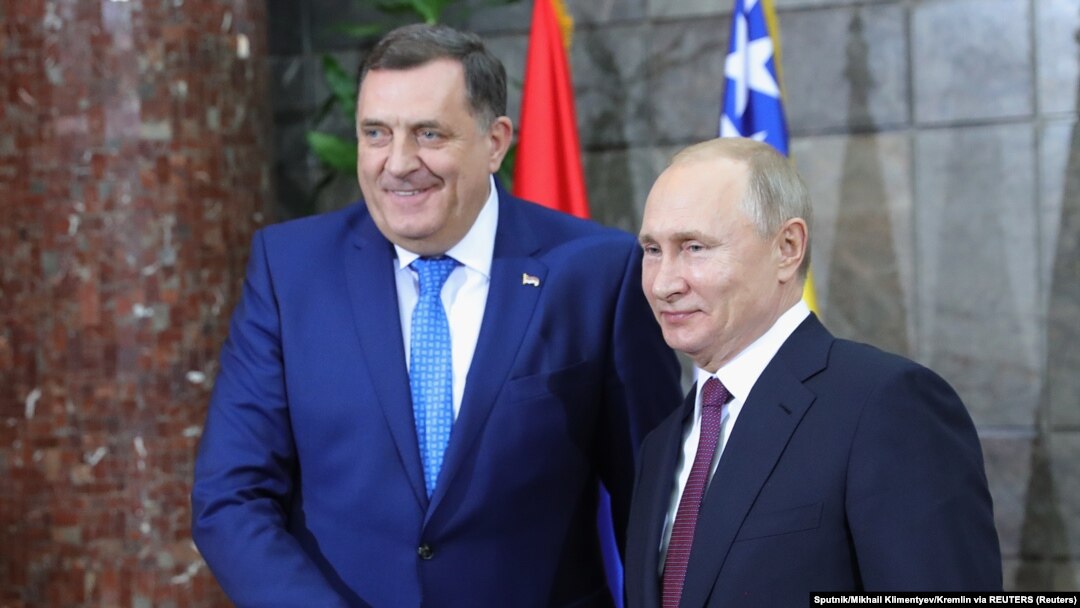 Član Predsjedništva BiH Milorad Dodik i predsjednik Rusije Vladimir Putin u Beogradu, Srbija, 17. januara 2019. 