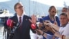 Predsednik Srbije Aleksandar Vučić u Tivtu, 4. jun 2026.