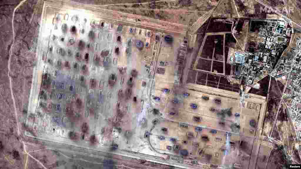 Kazakhstan - View of a munitions depot after blasts, near the town of Arys in southern Kazakhstan, on this handout satellite image released on June 25, 2019. Satellite image ©2019 Maxar Technologies/Handout via REUTERS   ATTENTION EDITORS - THIS IMAGE HAS