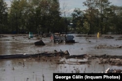 Urmări ale inundatiei petrecute in localitatea Slobozia Conachi din județul Galați, 14 septembrie 2024.