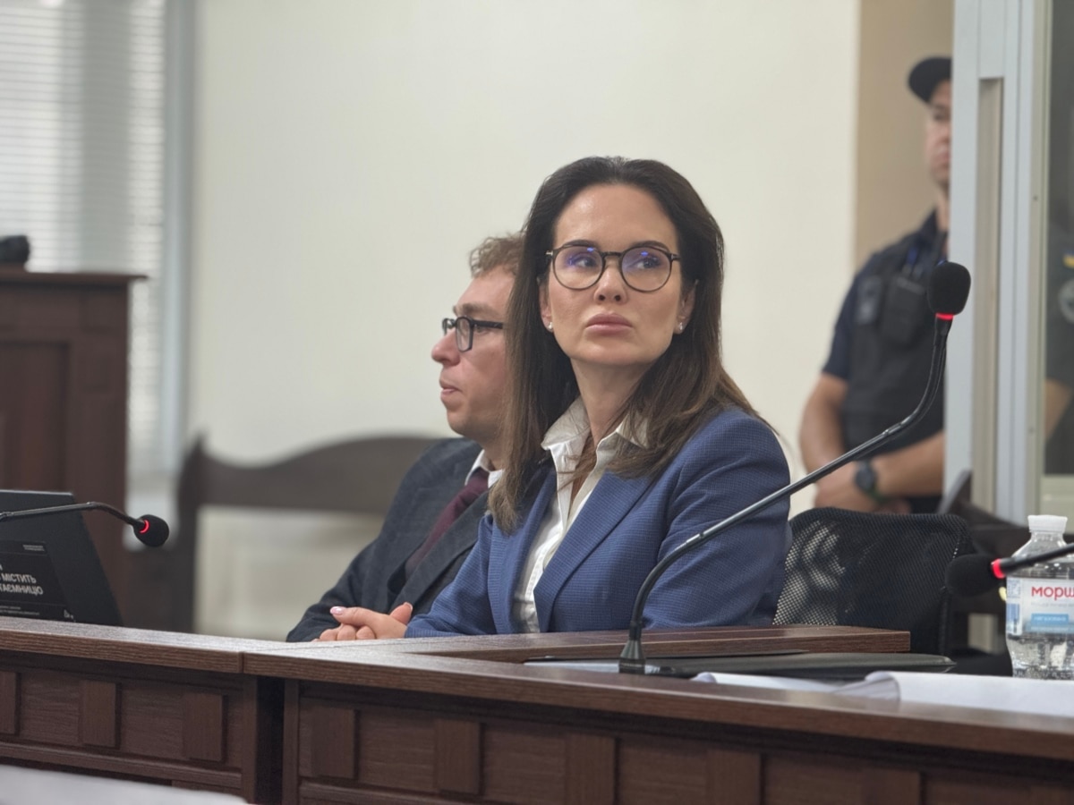 Iryna Mudra at a court hearing. Kyiv, August 24, 2026