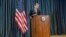 U.S. Secretary of State Antony Blinken speaks to the press in Algiers on March 30.