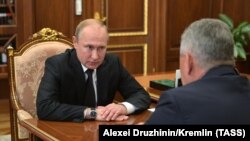 Владимир Путин на встрече с Сергеем Шойгу, архивное фото