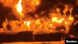 ცეცხლმოკიდებული ტანკერი ერაყის წყლებში