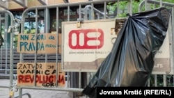 Ograda na ulazu u novosadski Viši sud, 20. maj 2025.