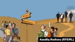 Azerbaijan -- Armenian migrant (cartoon)
