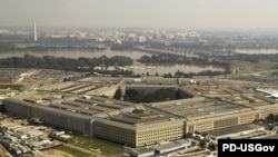 Aerial view of the building of Pentagon, U.S. Department of Defense.