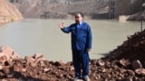 Tajik President Emomali Rahmon attends the construction-launching ceremony of the Roghun hydroelectric project some 100 kilometrers from the capital, Dushanbe, in October 2016.