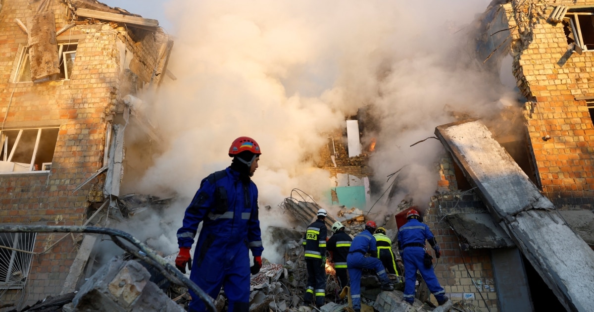 Kyiv Hit With 'Massive' Russian Air Strike As Ukrainian Leaders Press Global Diplomatic Efforts