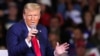 Former US President and Republican presidential candidate Donald Trump speaks during a town hall at the Convention Center in Lancaster, Pennsylvania, October 20, 2024. 