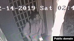 Police released this image of an intruder who vandalized an Iranian-Jewish Synagogue in Los Angeles. December 14, 2019