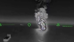 Скриншот с видео СБС Украины, на котором запечатлен удар по российскому такеру в Азовском море, 7 июля 2026 года
