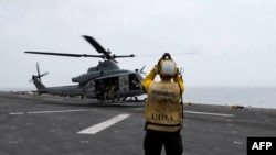 Një helikopter amerikan gjatë operacioneve kundër Iranit. 
