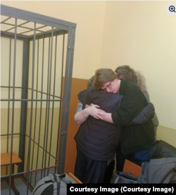 Семья Сергея Мингазова после объявления приговора, февраль 2025 г.