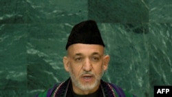 Afghan President Hamid Karzai addressed the forum on November 12.