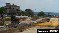 Строительство трассы «Таврида» в Бахчисарайском районе, август 2019 года