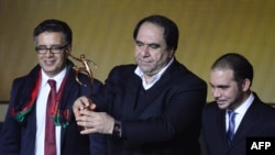 Karim Keramuddin, predsjednik Afganistanskog nogometnog saveza na dodjeli nagrade