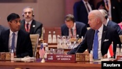 Premierul Marii Britanii, Rishi Sunak, și președintele SUA, Joe Biden, participă la reuniunea G20 din India. Marea Britanie și SUA sunt cei mai importanți contributori militari la susținerea Ucrainei în războiul de agresiune declanșat de Rusia.