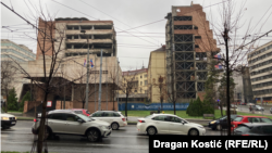 Ndërtesa e ish-Shtabit të Përgjithshëm të Ushtrisë serbe. 28 nëntor 2025. 