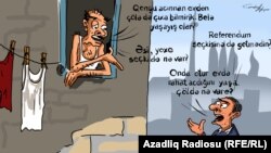 Azerbaijan -- Hunger and referendum (cartoon)