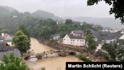 A general view following heavy rainfalls in Schuld, Germany, July 16, 2021. 