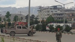 محل انفجار امروز در مقابل پوهنتون نظامی مارشال فهیم Source: AFP
