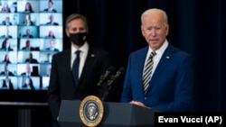 U.S. President Joe Biden and Secretary of State Antony Blinken (left) have indicated a willingness to reengage with Iran over nuclear issues.