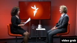 Simina Elena Tănăsescu, președinta Curții Constituționale, în studioul Europei Libere. 