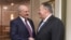 Alyaksandr Lukashenka (left) meets with U.S. Secretary of State Mike Pompeo in Minsk in February.