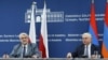 Armenia - Foreign Minister Edward Nalbandian (R) and his Polish counterpart Witold Waszczykowski at a joint news briefing in Yerevan, 20Oct2017 