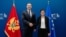 Montenegrin Prime Minister Milojko Spajic and EU Enlargement Commissioner Marta Kos (file photo)