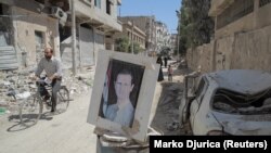 Damasc, Siria - un punct de control într-o periferie a capitalei siriene (foto arhivă, 2020)