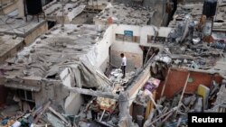 Shkatërrimet në Han Jonis në jug të Rripit të Gazës. 29 tetor 2023.