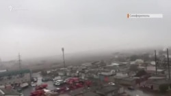 Первый снег в Симферополе (видео)