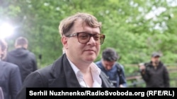 Художній керівник меморіалу «Бабин Яр» Ілля Хржановський під час відкриття символічної синагоги в Бабиному Яру в Києві