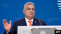 Orbán Viktor sajtótájékoztatója Brüsszelben 2024. december 19-én