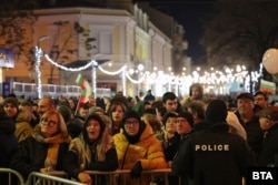 Протестът в Бургас.
