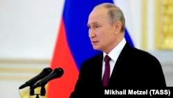 Președintele rus Vladimir Putin, Moscova, 20 noiembrie 2020.