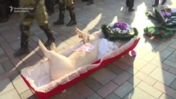 A Pig In A Coffin For Ukrainian Lawmakers