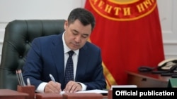 Kyrgyz President Sadyr Japarov (file photo)