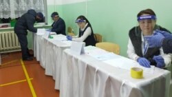 На избирательном участке № 894 в селе Жалгамыс Алматинской области. 10 января 2021 года.